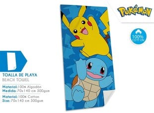 Пляжное полотенце Pokemon, 70 x 140 см цена и информация | Полотенца | hansapost.ee