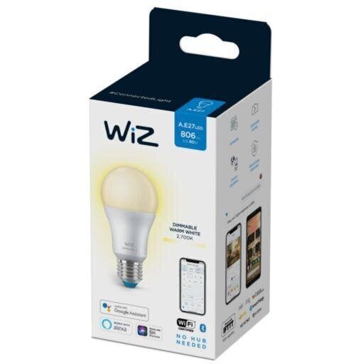 LED lamp Wiz Wi-Fi A60 8W 806lm E27 2700K 25 000h, hämardatav hind ja info | Lambipirnid ja LED-pirnid | hansapost.ee