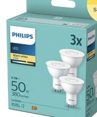 Pirn LED Philips GU10, 3 tk hind ja info | Lambipirnid ja LED-pirnid | hansapost.ee