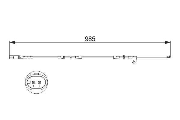 Hoiatuskontakt Bosch 1987473520, 1 tk hind ja info | Lisatarvikud | hansapost.ee