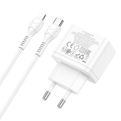 Сетевая зарядка Hoco N29 PD35W c 2 Type-C + Lightning белая цена и информация | Зарядные устройства для телефонов | hansapost.ee