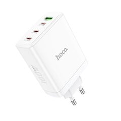 Сетевая зарядка Hoco N31 PD100W 3xType-C/1xUSB-A  белая цена и информация | Зарядные устройства для телефонов | hansapost.ee