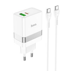 Сетевая зарядка Hoco N21 USB-A/Type-C PD30W+QC3.0 + Type-C белая цена и информация | Зарядные устройства для телефонов | hansapost.ee