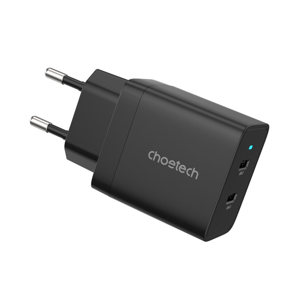 Laadija Choetech Q5006 2xUSB-C PD40W, must hind ja info | Laadijad mobiiltelefonidele | hansapost.ee