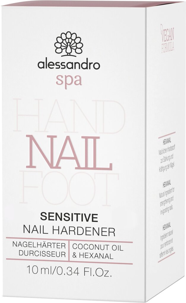 alessandro SPA Formaldehyde Free Nail Hardener - formaldehüüdivaba küünetugevdaja, 10ml цена и информация | Küünelakid ja küünelakieemaldajad | hansapost.ee