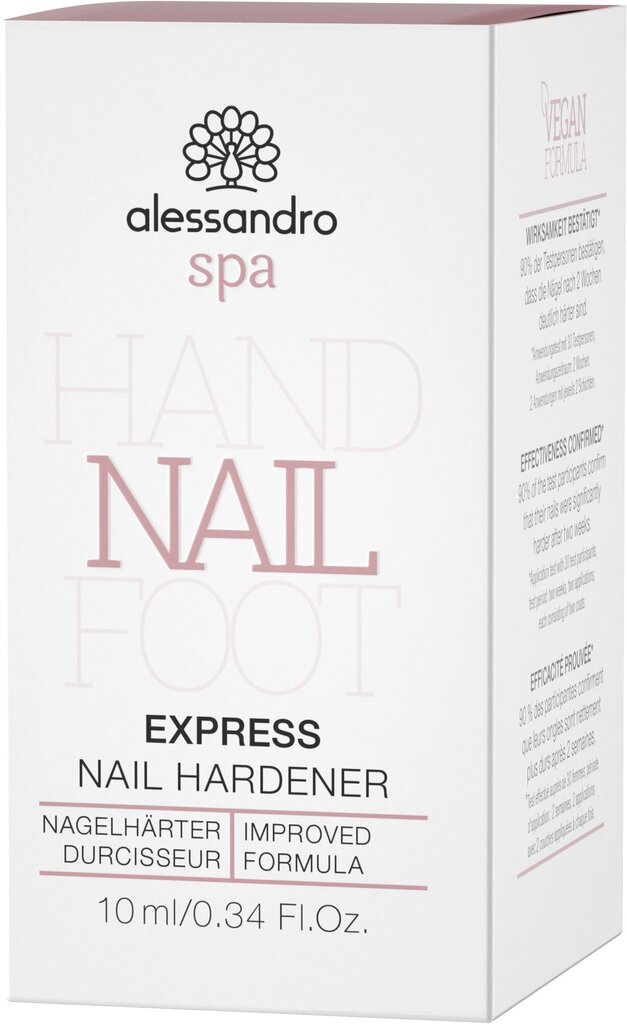 alessandro SPA Express Nail Hardener - küünetugevdaja habrastele ja kihistuvatele küüntele, 10ml hind ja info | Küünelakid ja küünelakieemaldajad | hansapost.ee