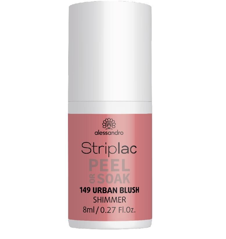 Küünelakk Alessandro Striplac Peel or Soak Urban Blush (Shimmer), 8ml цена и информация | Küünelakid ja küünelakieemaldajad | hansapost.ee