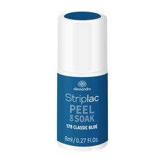 Küünelakk Alessandro Striplac Peel or Soak Classic Blue, 8ml hind ja info | Küünelakid ja küünelakieemaldajad | hansapost.ee