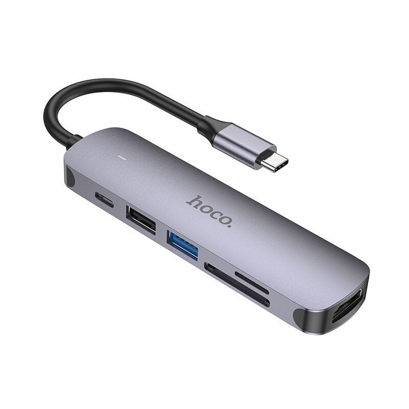 Adapter HB28 Type-C multi-function converter HDMI+USB3.0+USB2.0+SD+TF+PD hall hind ja info | USB adapterid ja jagajad | hansapost.ee