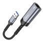 Hoco UA26 USB-A to RJ45 (1000 Mbps), hall price and information | USB adapterid ja jagajad | hansapost.ee