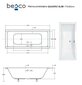 Vann Besco Quadro Slim, 175x80 cm цена и информация | Vannid | hansapost.ee