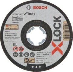 Lõikeketas Bosch 125x1x22,23mm Standard Inox, X-lock hind ja info | Lihvmasinad | hansapost.ee