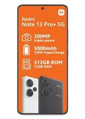 Xiaomi Redmi Note 13 Pro Plus 5G 512 ГБ, лунный белый цена и информация | Мобильные телефоны | hansapost.ee