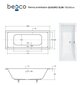 Vann Besco Quadro Slim, 190x90 cm hind ja info | Vannid | hansapost.ee