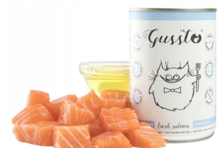 Gussto Cat Fresh Salmon koos lõhega, 6x400 g цена и информация | Kassikonservid | hansapost.ee