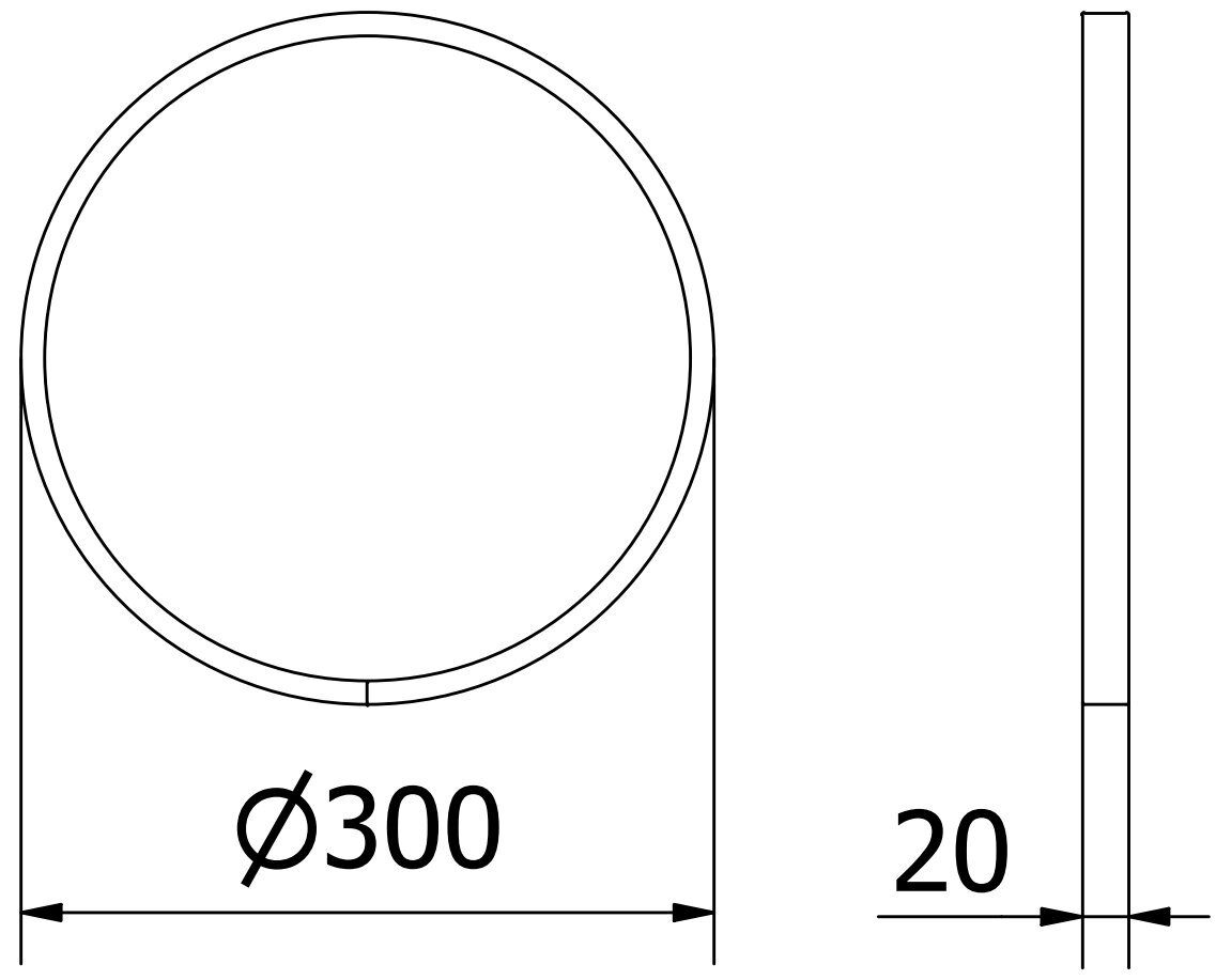 Vannitoa peegel Mexen Loft Round, 30 cm, must hind ja info | Peeglid vannituppa | hansapost.ee