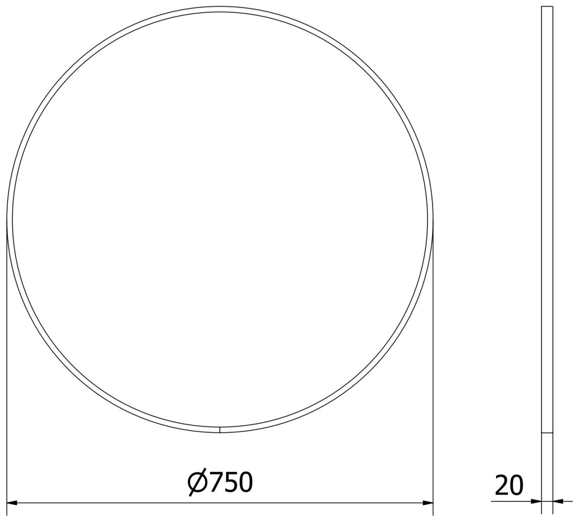 Vannitoa peegel Mexen Loft Round, 75 cm, kuldne hind ja info | Peeglid vannituppa | hansapost.ee