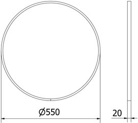 Vannitoa peegel Mexen Loft Round, 55 cm, kuldne hind ja info | Peeglid vannituppa | hansapost.ee