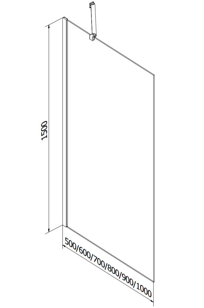 Vann Mexen Vega koos viimistluse ja klaasist seinaga, 180x80 cm + 70 cm price and information | Vannid | hansapost.ee