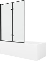 Vann Mexen Cubik koos viimistluse ja klaasist seinaga, 160x70 cm + 120 cm (II) hind ja info | Vannid | hansapost.ee