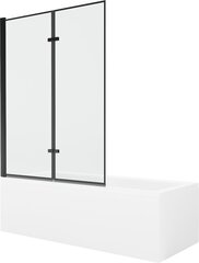 Vann Mexen Cubik koos viimistluse ja klaasist seinaga, 150x70 cm + 120 cm (II) hind ja info | Vannid | hansapost.ee