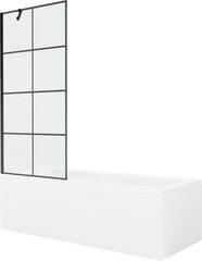 Vann Mexen Cubik koos viimistluse ja klaasist seinaga, 170x70 cm + 80 cm hind ja info | Vannid | hansapost.ee