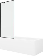 Vann Mexen Cubik koos viimistluse ja klaasist seinaga, 150x70 cm + 80 cm hind ja info | Vannid | hansapost.ee