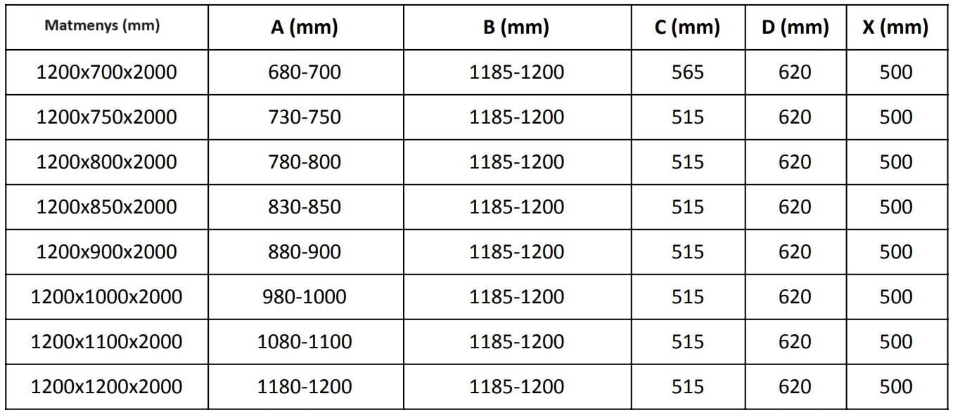 Dušikabiin Mexen Velar Black, 120x100 cm hind ja info | Dušikabiinid | hansapost.ee