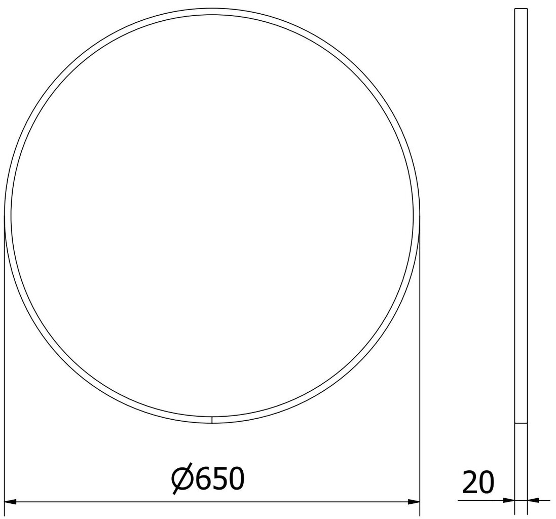 Vannitoa peegel Mexen Loft Round, 65 cm, kuldne hind ja info | Peeglid vannituppa | hansapost.ee