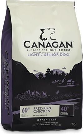 Canagan Light/Senior Free Run Chicken koos kanaga, 12 kg hind ja info | Koerte kuivtoit ja krõbinad | hansapost.ee