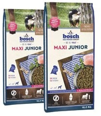 Bosch Maxi Junior koos linnulihaga, 30 kg hind ja info | Koerte kuivtoit ja krõbinad | hansapost.ee