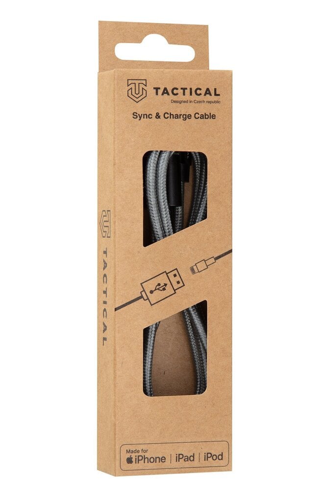 Tactical Fast Rope Kevlar Cable USB-A|Lightning MFi 1m Grey hind ja info | Juhtmed ja kaablid | hansapost.ee