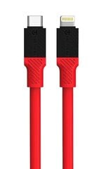 Tactical Fat Man Cable USB-C|Lightning 1m Red цена и информация | Tactical Телевизоры и аксессуары | hansapost.ee