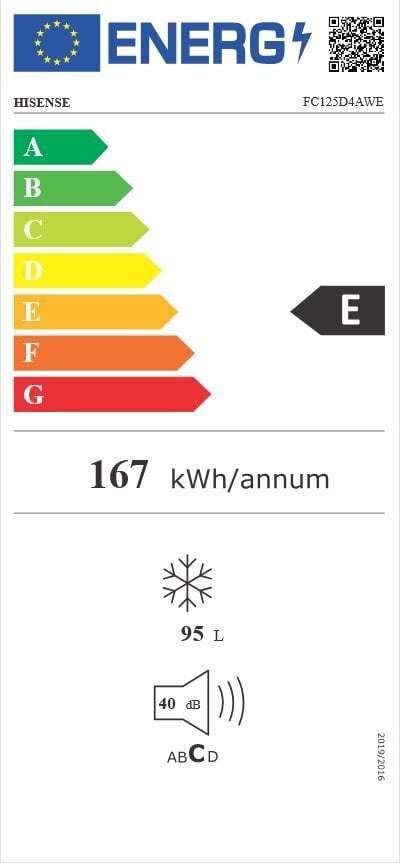 Hisense FC125D4AWE цена и информация | Sügavkülmikud, külmakirstud | hansapost.ee