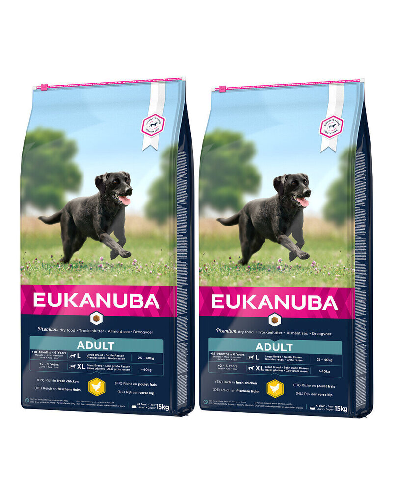 Eukanuba Active Adult Large Breed koos linnulihaga, 30 kg hind ja info | Koerte kuivtoit ja krõbinad | hansapost.ee