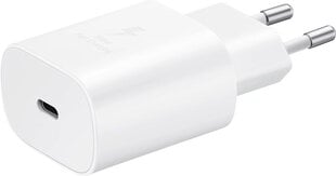 EP-TA800EBE Зарядное устройство Samsung USB-C 25 Вт, белое цена и информация | Зарядные устройства для телефонов | hansapost.ee