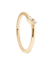 PDPAOLA Couplet Essentials Minimalist gold-plated ring with zircons AN01-872 цена и информация | Кольцо | hansapost.ee