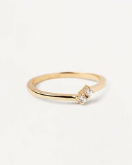 PDPAOLA Couplet Essentials Minimalist gold-plated ring with zircons AN01-872 цена и информация | Кольцо | hansapost.ee