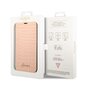 Guess PU Croco with Metal Camera Outline Book Case for iPhone 14 Plus Pink hind ja info | Telefonide kaitsekaaned ja -ümbrised | hansapost.ee