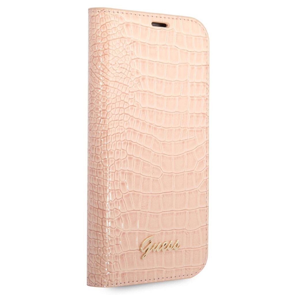 Guess PU Croco with Metal Camera Outline Book Case for iPhone 14 Plus Pink цена и информация | Telefonide kaitsekaaned ja -ümbrised | hansapost.ee