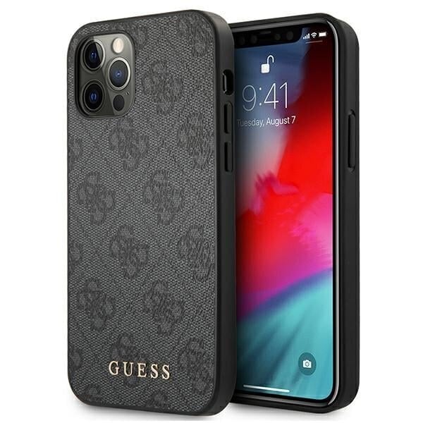 GUESS 4G Metal Gold Logo - Iphone 12/12 Pro , hall цена и информация | Telefonide kaitsekaaned ja -ümbrised | hansapost.ee