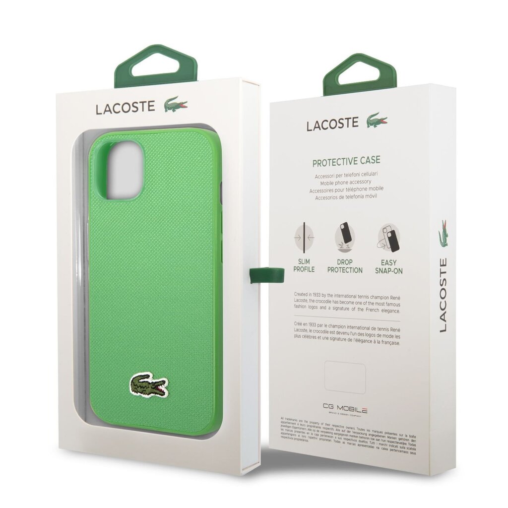 Lacoste Iconic Petit Pique Logo Case for iPhone 14 Plus Green hind ja info | Telefonide kaitsekaaned ja -ümbrised | hansapost.ee