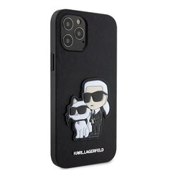 Karl Lagerfeld PU Saffiano Karl and Choupette NFT Case for iPhone 12 Pro Max Black цена и информация | Чехлы для телефонов | hansapost.ee