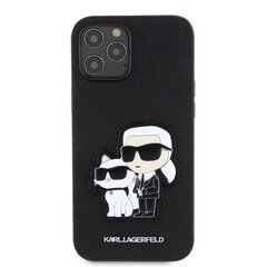 Karl Lagerfeld PU Saffiano Karl and Choupette NFT Case for iPhone 12 Pro Max Black цена и информация | Чехлы для телефонов | hansapost.ee