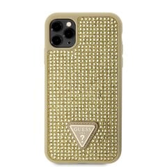 Guess Rhinestones Triangle Metal Logo Case for iPhone 11 Pro Gold цена и информация | Чехлы для телефонов | hansapost.ee