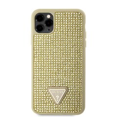 Guess Rhinestones Triangle Metal Logo Case iPhone 11 Pro Max Gold цена и информация | Чехлы для телефонов | hansapost.ee