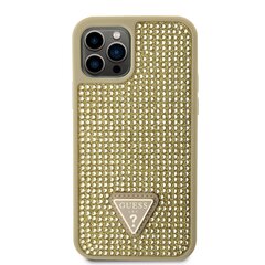 Guess Rhinestones Triangle Metal Logo Case for iPhone 12|12 Pro Gold цена и информация | Чехлы для телефонов | hansapost.ee