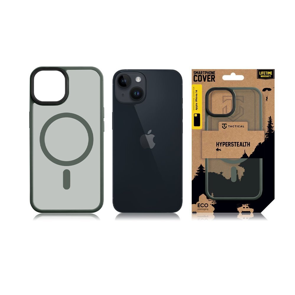 Tactical MagForce Hyperstealth iPhone 14 Forest Green цена и информация | Telefonide kaitsekaaned ja -ümbrised | hansapost.ee