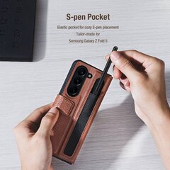 Nillkin Aoge Case for Samsung Galaxy Z Fold 5 Brown цена и информация | Чехлы для телефонов | hansapost.ee