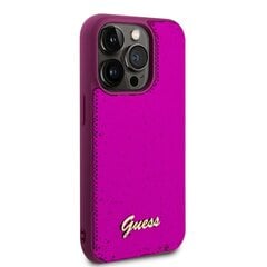 Guess Sequin Script Logo Case for iPhone 14 Pro Max Magenta цена и информация | Чехлы для телефонов | hansapost.ee